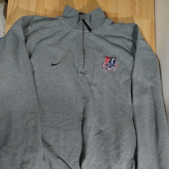 Vintage Nike FC Portland Logo 1/4 Zip Sweatshirt - Picture 2 of 10